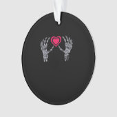 Skelet handen hart Schattige Ornament (voorkant)