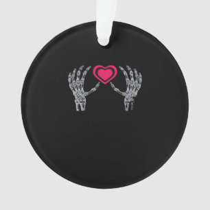Skelet handen hart Schattige Ornament