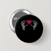 Skelet handen hart Schattige Ronde Button 5,7 Cm (Voorkant /achterkant)