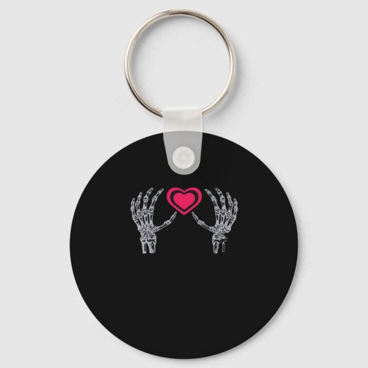 Skelet handen hart Schattige Sleutelhanger (Voorkant)