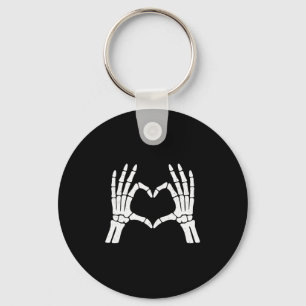 Skelet Handen Hart Shirt Mannen Vrouwen Kinderen H Sleutelhanger