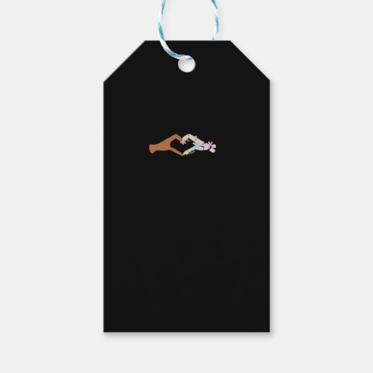 Skelet Handen Hart Show Basic Cadeaulabel (Voorkant)
