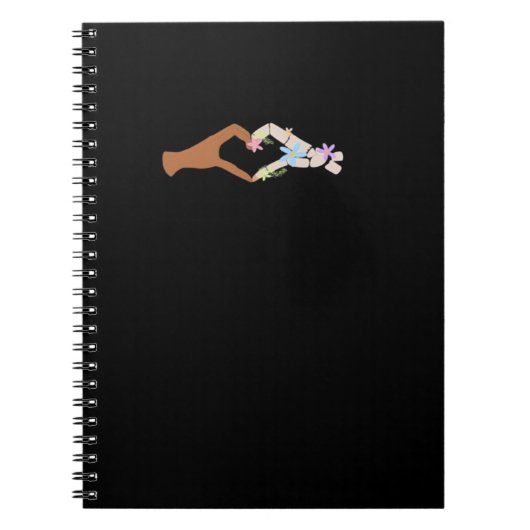 Skelet Handen Hart Show Basic Notitieboek (Voorkant)