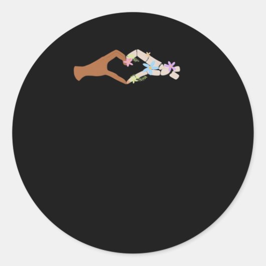 Skelet Handen Hart Show Basic Ronde Sticker (Voorkant)