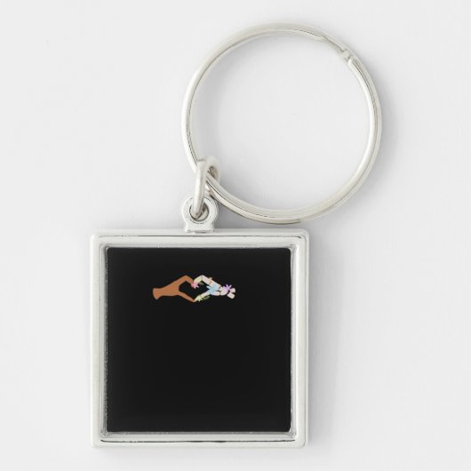 Skelet Handen Hart Show Basic Sleutelhanger (Voorkant)