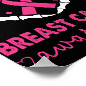 Skelet Handen Hart Teken Halloween Borstkanker Poster (Hoek)