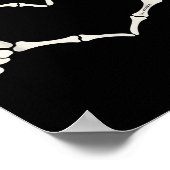 Skelet Handen Hart Teken Halloween  Poster (Hoek)