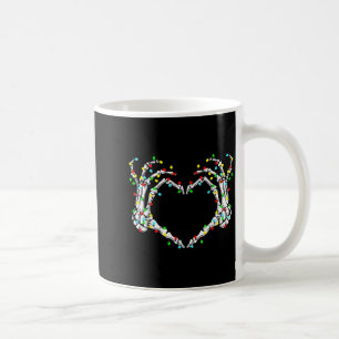 Skelet Handen Hart Teken Licht Kerst Kleding  Koffiemok