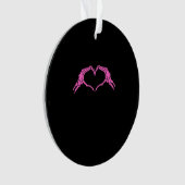 Skelet Handen Hart Teken Retro Halloween Ornament (voorkant)