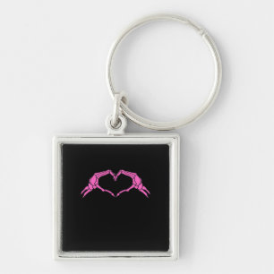 Skelet Handen Hart Teken Retro Halloween Sleutelhanger