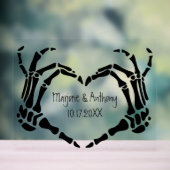 Skelet Handen Hart Vorm Custom Acryl Bord (Neutraal)