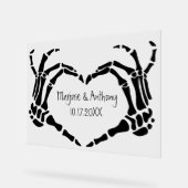 Skelet Handen Hart Vorm Custom Acryl Bord (Hoek)