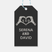 Skelet Handen Hart Wedding Cadeaulabel (Voorkant)