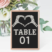 Skelet Handen Hart Wedding Kaart