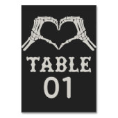 Skelet Handen Hart Wedding Kaart (Voorkant)