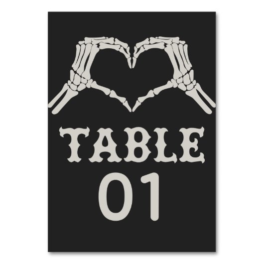 Skelet Handen Hart Wedding Kaart (Voorkant)