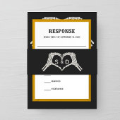 Skelet Handen Hart Wedding Uitnodigingen Wikkel