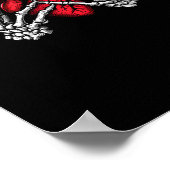 Skelet Handen Houdend Hart Halloween Kostuum Poster (Hoek)