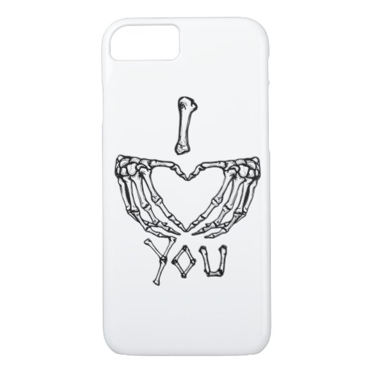 Skelet handen maken een hart Case-Mate iPhone case (Achterkant)