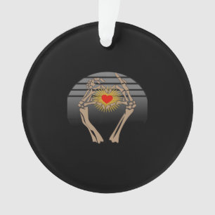 Skelet handen maken een hart klassieker ornament