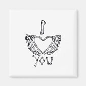 Skelet handen maken een hart magneet (Voorkant)