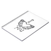 Skelet handen maken een hart notitieboek (Linkerzijde)