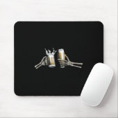 Skelet handen met drink juichen op een Mousepad Muismat (Met muis)