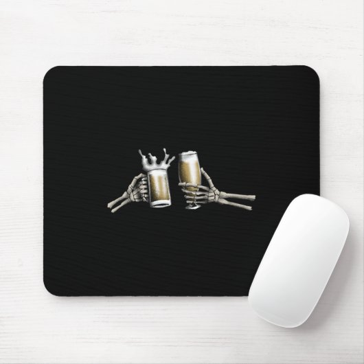 Skelet handen met drink juichen op een Mousepad Muismat (Met muis)
