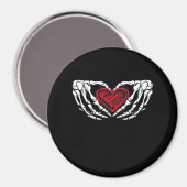 Skelet Handen Met Hart Klassiek Magneet (Voorkant / Achterkant)