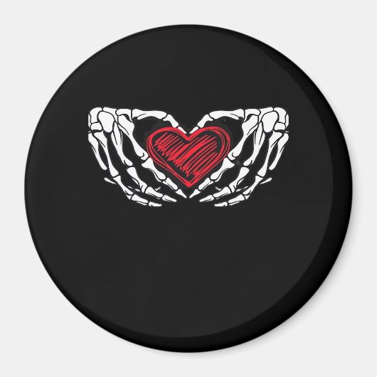 Skelet Handen Met Hart Klassiek Magneet (Voorkant)