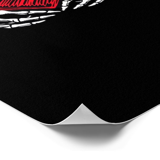 Skelet Handen Met Hart Klassiek Poster (Hoek)