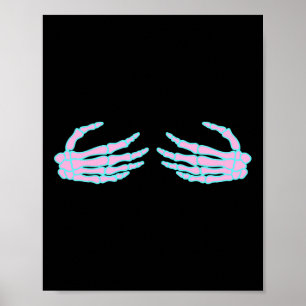 Skelet Handen Op S Borst  Poster