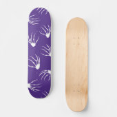 Skelet Handen - Paarse Persoonlijk Skateboard (Voorkant)