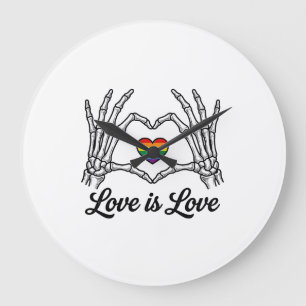 Skelet Handen Regenboog Hart Liefde Is Liefde Shir Grote Klok