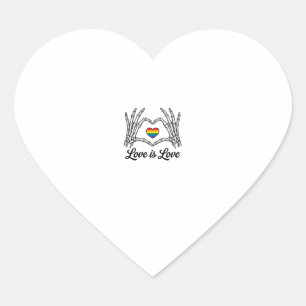 Skelet Handen Regenboog Hart Liefde Is Liefde Shir Sticker