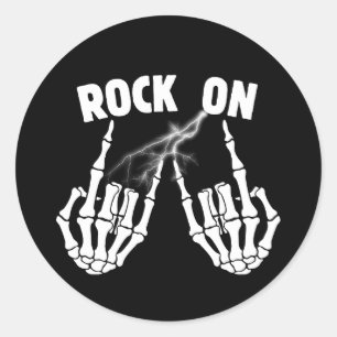 Skelet Handen Rock op Sticker