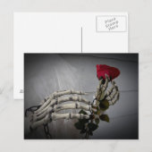 Skelet handen roos briefkaart (Voorkant / Achterkant)