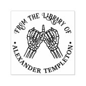 Skelet Handen Roze Beloften #1P Bibliotheek Boek N Zelfinktende Stempel (Design)