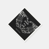 Skelet Handen Trouwfeest tot de dood ons scheidt Servet (Hoek)