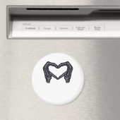 Skelet handen vormen een hart magneet (Insitu (Vaatwasser))