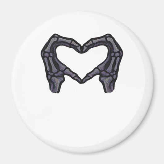 Skelet handen vormen een hart magneet (Voorkant)