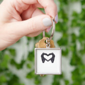 Skelet handen vormen een hart sleutelhanger (Hand)