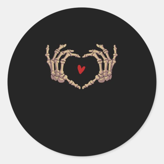 Skelet Handen Vrouwen Skelet Handen Halloween Ronde Sticker (Voorkant)