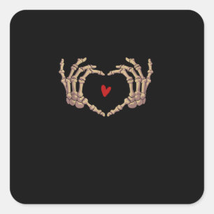 Skelet Handen Vrouwen Skelet Handen Halloween Vierkante Sticker