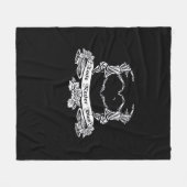 Skelet handontwerp fleece deken (Voorkant (Horizontaal))