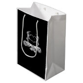 Skelet handontwerp medium cadeauzakje (Voorkant Gekanteld)