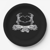 Skelet handontwerp papieren bordje (Voorkant)