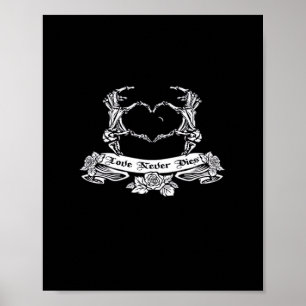 Skelet handontwerp poster
