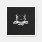 Skelet handontwerp servet (Voorkant)