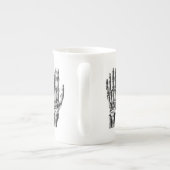  skelet handpatroon porselein kop (Achterkant)